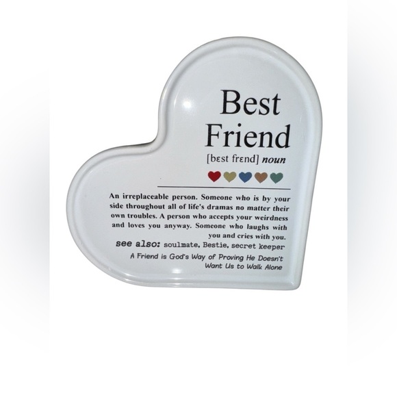 Other - Ceramic Heart Plaque Signs with Best Friend Definition